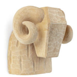 VEGG hrútur XL stór ómálaður,  38 cm hæð, 37 cm breidd, 24 cm þykkt.